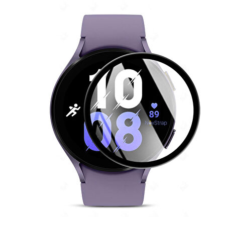 NovStrap Samsung Galaxy Watch 5 40mm Uyumlu Ekran Koruyucu Nano Esnek Cam Tam Kaplayan PPM