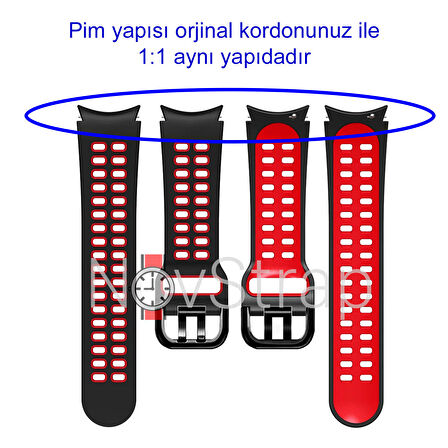 NovStrap Samsung Galaxy Watch 5 Pro 45mm / Watch 5 40-44mm Uyumlu Kordon Extreme Spor Delikli Kayış