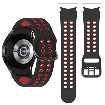 NovStrap Samsung Galaxy Watch 5 Pro 45mm / Watch 5 40-44mm Uyumlu Kordon Extreme Spor Delikli Kayış