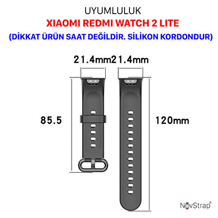 NovStrap Xiaomi Redmi Watch 2 Lite Uyumlu Kordon Kayış Jel Silikon Akıllı Saat Bileklik Kordonu