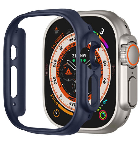 NovStrap Apple Watch Ultra 49mm Uyumlu Kılıf Apple Watch Ultra Kasa Koruyucu Sert PC