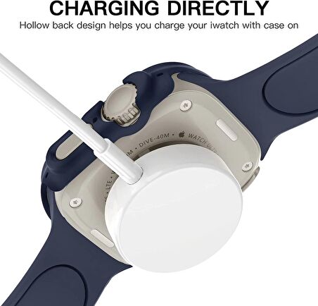 NovStrap Apple Watch Ultra 49mm Uyumlu Kılıf Apple Watch Ultra Kasa Koruyucu Sert PC