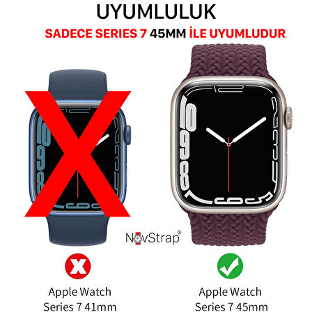 Apple Watch Seri 8 45mm ile Uyumlu Ekran Kasa Koruyucu Kapak Apple Watch 8 45mm Kılıf 360 Tam Koruma