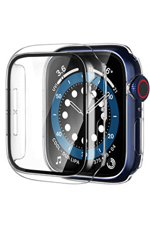 Apple Watch Seri 8 41mm Uyumlu Ekran Kasa Koruyucu Kapak Apple Watch 8 41mm 360 Koruma Kılıfı