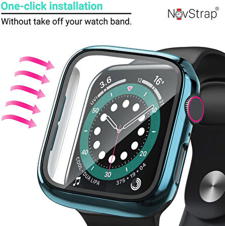 Apple Watch Seri 8 41mm Uyumlu Ekran Kasa Koruyucu Kapak Apple Watch 8 41mm 360 Koruma Kılıfı