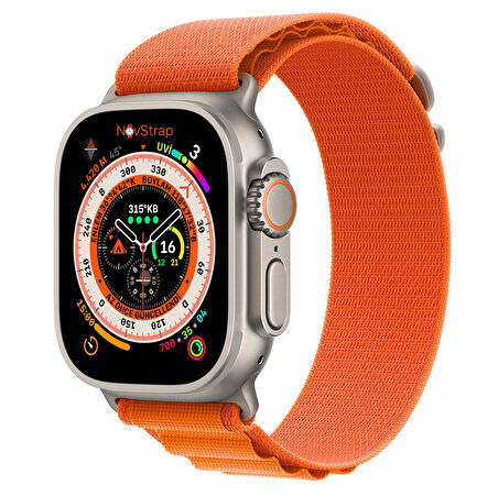 NovStrap Apple Watch Series 6 44mm ile Uyumlu Kordon Alpine Loop Tasarım Kordon Kayış