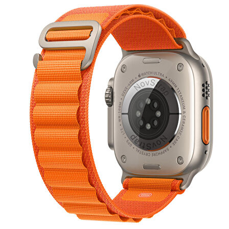 NovStrap Apple Watch Se 2022 44mm ile Uyumlu Kordon Alpine Loop Tasarım Kordon Kayış