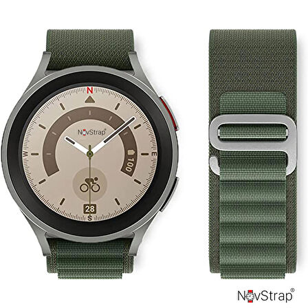 NovStrap Samsung Galaxy Watch 4 5 40 44mm Classic 42 46mm Watch 5 Pro 45mm Kordon Alpine Loop Kayış
