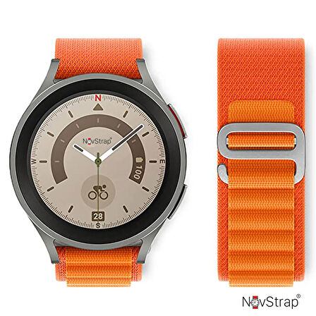 NovStrap Samsung Galaxy Watch 4 5 40 44mm Classic 42 46mm Watch 5 Pro 45mm Kordon Alpine Loop Kayış