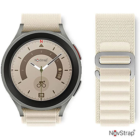 NovStrap Samsung Galaxy Watch 4 5 40 44mm Classic 42 46mm Watch 5 Pro 45mm Kordon Alpine Loop Kayış
