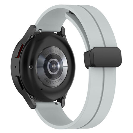 NovStrap Huawei Watch Gt2 Gt3 46mm Gt3 Se Gt3 Pro Gt2 Pro Gt 2e Uyumlu Kordon Magnet Tokalı Silikon