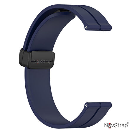 NovStrap Huawei Watch Gt2 Gt3 46mm Gt3 Se Gt3 Pro Gt2 Pro Gt 2e Uyumlu Kordon Magnet Tokalı Silikon