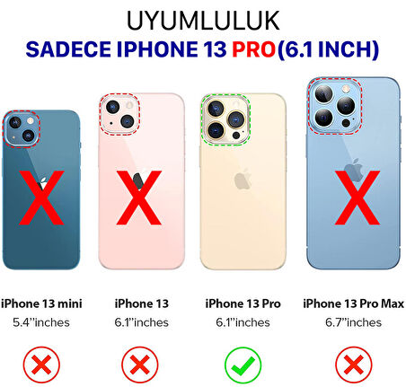 NovStrap Apple iPhone 13 Pro Uyumlu Kılıf 6.1 inç Magsafe ile Uyumlu Deri Kılıf İçi Kumaş Kadife