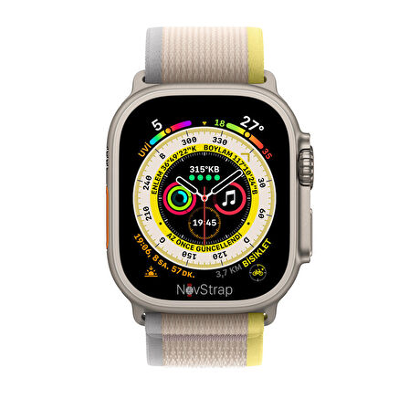 NovStrap Apple Watch Series 8 45mm ile Uyumlu Kordon Trail Loop Tasarım Kordon Kayış