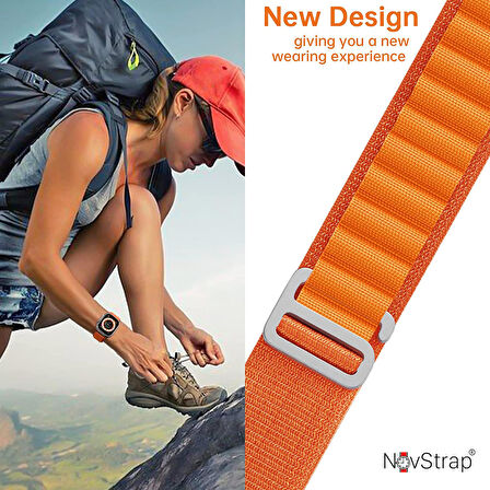 NovStrap Apple Watch Series 6 41mm Uyumlu Kordon Alpine Loop Tasarım Kordon Kayış