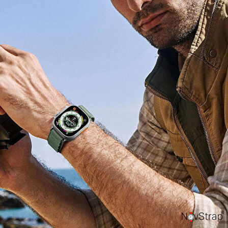 NovStrap Apple Watch Series 3 2 1 38mm Uyumlu Kordon Alpine Loop Tasarım Kordon Kayış