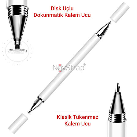 NovStrap iPad 10 Nesil 10.9 inç Uyumlu Dokunmatik Kalem Pencil Stylus Çizim Tasarım Kalemi