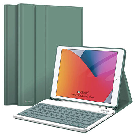 NovStap Apple iPad Air 3 10.5 inç / iPad Pro 10.5 inç Uyumlu Bluetooth Klavyeli Kılıf Kalem Bölmeli