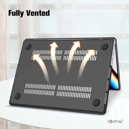 NovStrap Apple MacBook Pro 2023 M2 14.2 inc A2779 Uyumlu Mat Kılıf + Şeffaf Klavye Kılıfı + Film