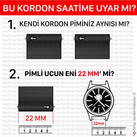 NovStrap Amazfit GTR 3-GTR 3 Pro-GTR 2-GTR 2E-GTR 47mm ile Uyumlu Kordon (22mm) Flexible Örgü Kayış