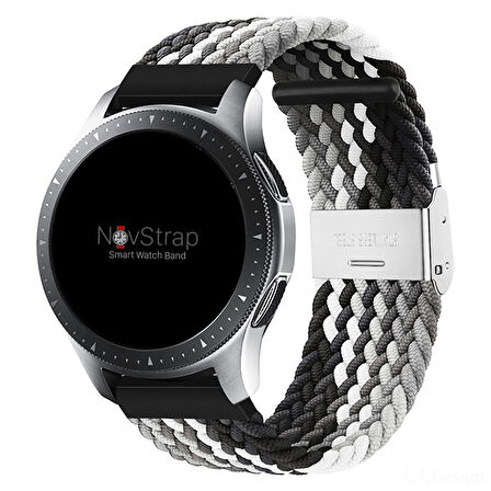 NovStrap Xiaomi Watch S1-S1 Active ile Uyumlu Kordon Kayış (22mm) Flexible Elastik Örgü Kayış