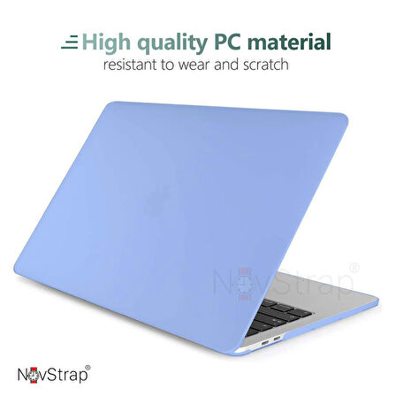 NovStrap Apple MacBook Pro M1 M2 13" A2289 A2251 A1706 A1708 A1989 A2159 2338 Uyumlu Kılıf Mat Buzlu