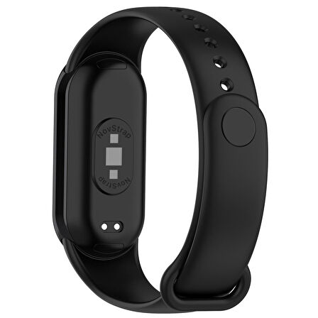 NovStrap Xiaomi Mi Band 8 Uyumlu Kordon 1-1 Tam Uyumlu Klasik Jel Silikon Miband 8 Kordon Kayış