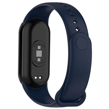 NovStrap Xiaomi Mi Band 8 Uyumlu Kordon 1-1 Tam Uyumlu Klasik Jel Silikon Miband 8 Kordon Kayış