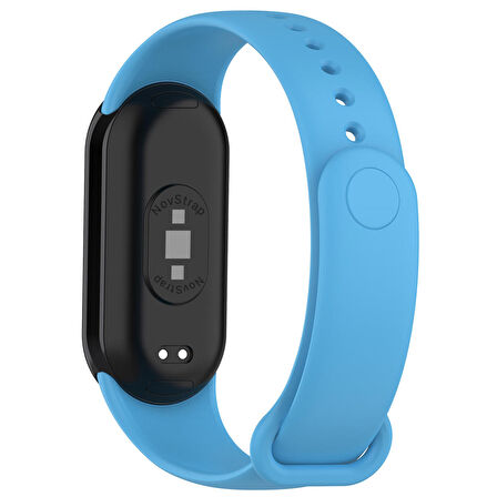 NovStrap Xiaomi Mi Band 8 Uyumlu Kordon 1-1 Tam Uyumlu Klasik Jel Silikon Miband 8 Kordon Kayış