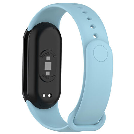 NovStrap Xiaomi Mi Band 8 Uyumlu Kordon 1-1 Tam Uyumlu Klasik Jel Silikon Miband 8 Kordon Kayış