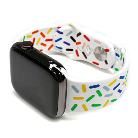 NovStrap Apple Watch SE 40mm ile Uyumlu Kordon Pride Style Jel Silikon Kordon Kayış