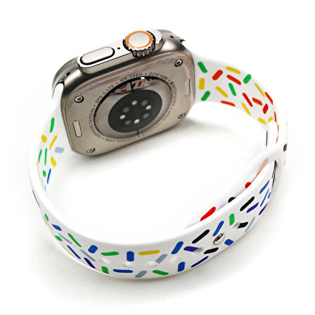 NovStrap Apple Watch SE 40mm ile Uyumlu Kordon Pride Style Jel Silikon Kordon Kayış