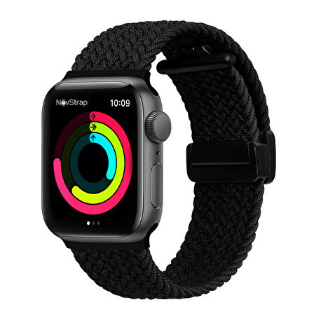 NovStrap Apple Watch 42 44 45 49 mm Seri 3 4 5 6 7 8 Se Ultra Uyumlu Kordon Magnet Tokalı Flexible
