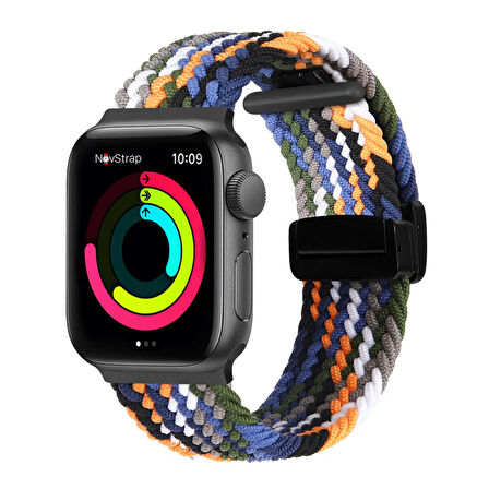NovStrap Apple Watch 42 44 45 49 mm Seri 3 4 5 6 7 8 Se Ultra Uyumlu Kordon Magnet Tokalı Flexible