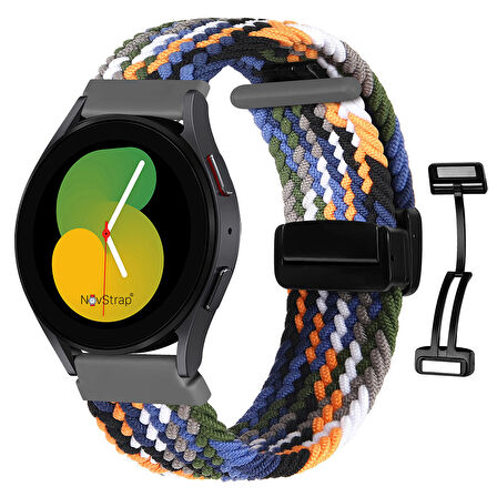 NovStrap Huawei Watch GT3 Elite 46mm Uyumlu Kordon Kayış (22mm) Flexible Örgü Magnet Tokalı Kordon