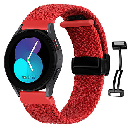 NovStrap Huawei Watch Ultimate ile Uyumlu Kordon Kayış (22mm) Flexible Örgü Magnet Tokalı Kordon