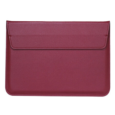 NovStrap Apple Macbook Pro M2 A2780 16 inç 2023 Uyumlu Deri Kılıf Çanta Sleeve Standlı İçi Kumaş