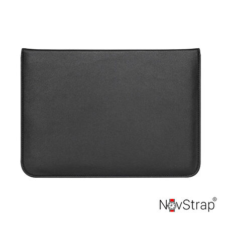 NovStrap Apple Macbook Pro M2 A2780 16 inç 2023 Uyumlu Deri Kılıf Çanta Sleeve Standlı İçi Kumaş