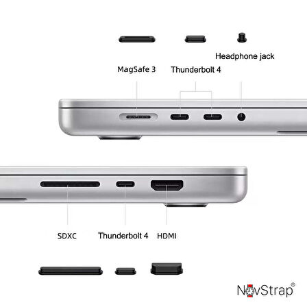 NovStrap Apple MacBook Air Pro ile Uyumlu Giriş Portları için Toz Koruma Tıpası Seti 9 Adet