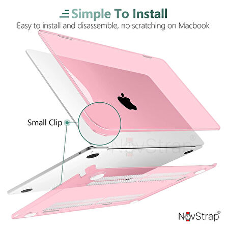 NovStrap Apple Macbook Air 15 inç 2023 A2941 M2 Çip ile Uyumlu Kılıf Sert Parlak Koruma Kapak