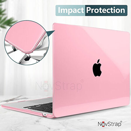 NovStrap Apple Macbook Air 15 inç 2023 A2941 M2 Çip ile Uyumlu Kılıf Sert Parlak Koruma Kapak