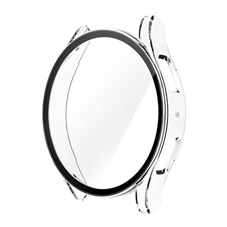 NovStrap Samsung Galaxy Watch 6 Seri 44mm ile Uyumlu Ekran Koruyucu Cam ve Kasa Koruyucu Sert PC