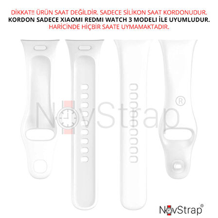 NovStrap Xiaomi Redmi Watch 3 ile Uyumlu Kordon Kayış Jel Yumuşak Silikon Kordon