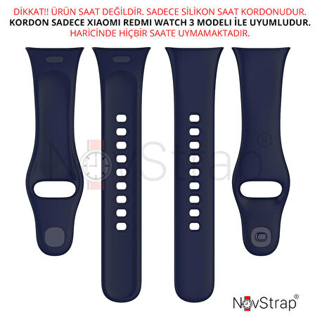 NovStrap Xiaomi Redmi Watch 3 ile Uyumlu Kordon Kayış Jel Yumuşak Silikon Kordon