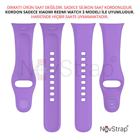 NovStrap Xiaomi Redmi Watch 3 ile Uyumlu Kordon Kayış Jel Yumuşak Silikon Kordon
