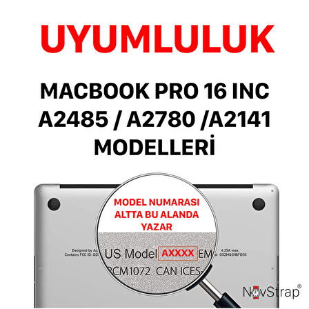 NovStrap Apple MacBook Pro 16 inç M1 M2 A2485 A2780 A2141 ile Uyumlu Touchpad Trackpad Koruyucu Film