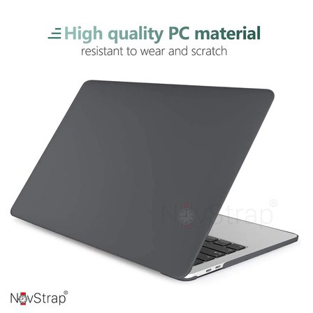 NovStrap Apple MacBook Pro 14 inç M1 M2 A2442 A2779 ile Uyumlu Kılıf Sert Rubber Mat Buzlu Kapak