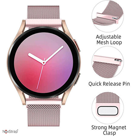 NovStrap Huawei Watch 3 4 Gt2e Gt2 Pro Gt3 Se Elite Gt3 Pro Gt4 46mm Uyumlu Kordon 22mm Metal Hasır