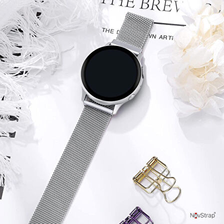 NovStrap Huawei Watch 3 4 Gt2e Gt2 Pro Gt3 Se Elite Gt3 Pro Gt4 46mm Uyumlu Kordon 22mm Metal Hasır