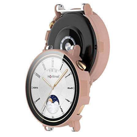 NovStrap Huawei Watch GT4 41mm ile Uyumlu Ekran Koruyucu Cam ve Kasa Koruyucu Kılıf Sert PC